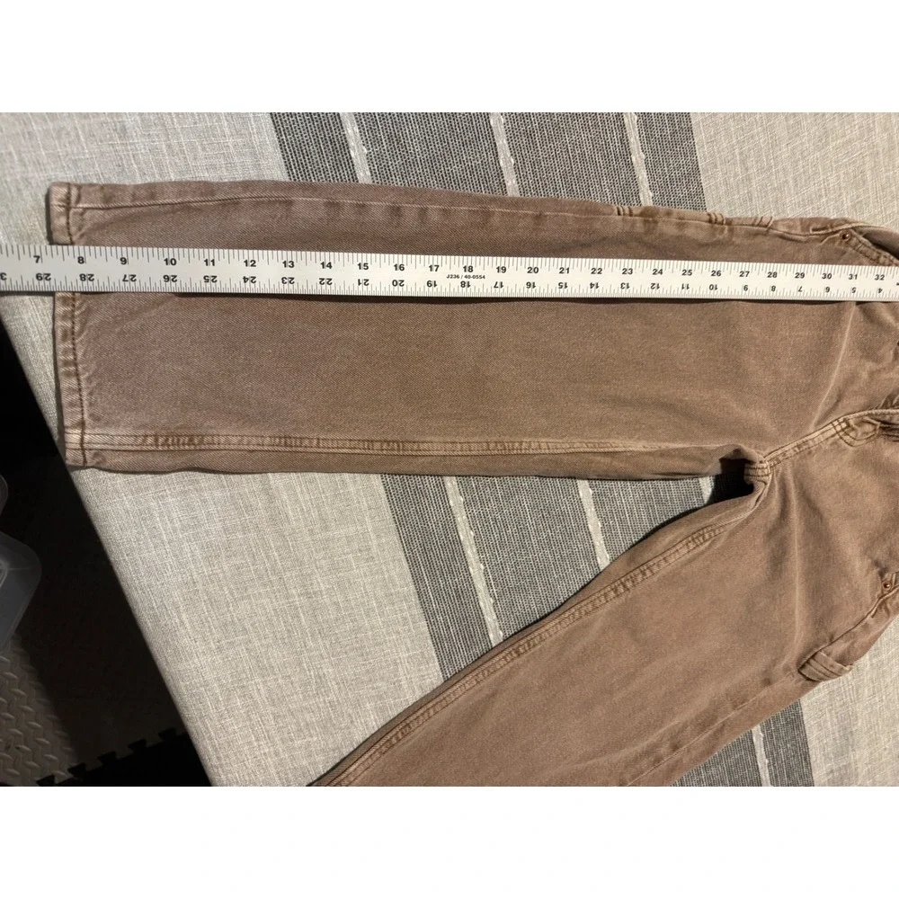 Old Navy Baggy Carpenter Jeans boys‎ Size 7 Brown Denim Pants Cargo Pockets